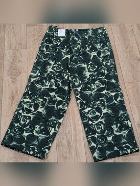 $3150 Mens Burberry Rose Waxed Cotton Trousers Pants Ivy Green XL